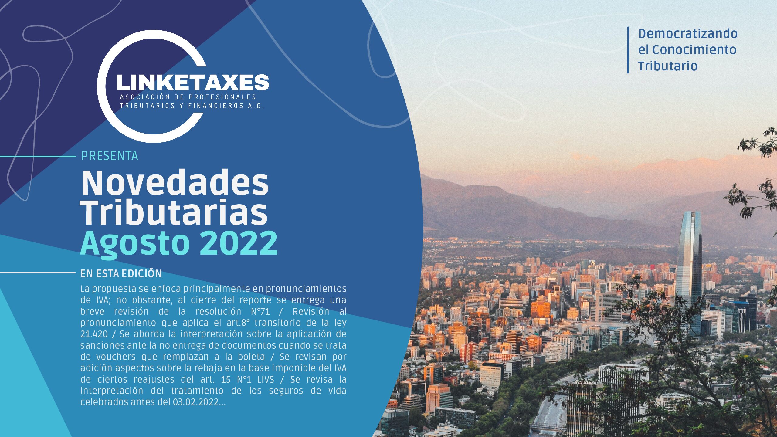 Novedades Tributarias Agosto 2022